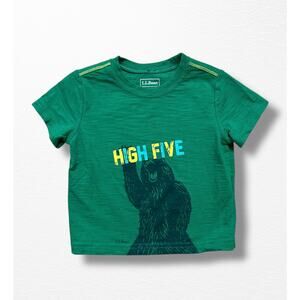 LL Bean High Five Bear Tee, 6-12 Months